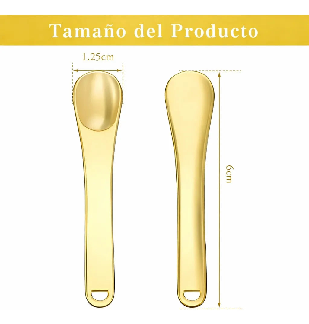 ✨🥄 Cuchara Cosmética de Acero Inoxidable – Ideal para Cremas y Cosméticos ✨🥄