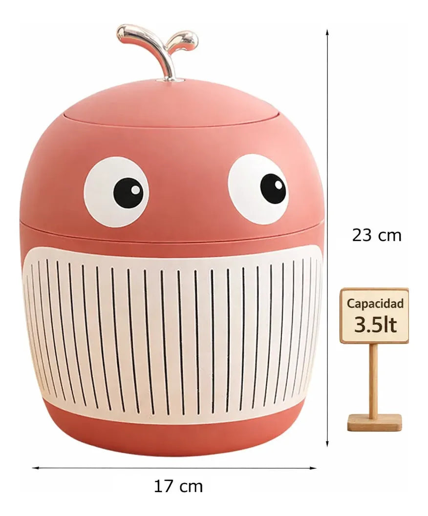 🗑️✨ Papelera de Escritorio Multifunción con Ojos – 3.5L ✨👀