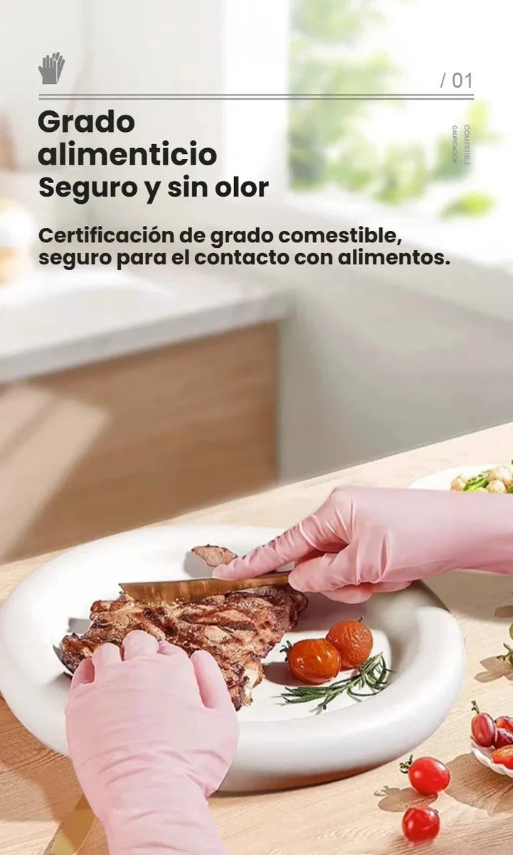 🧤✨ Guantes Descartables de Nitrilo Sin Látex – Caja x 100 Unidades ✨🧤