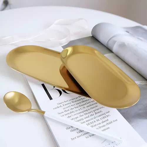🌟 Bandeja Multiuso de Acero mediana – Estética y Belleza en un Solo Lugar 18 x 8