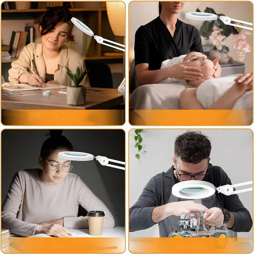 🔍 Lupa Lámpara LED Multifocal con Pie – CosmetologĂa y Uso Profesional