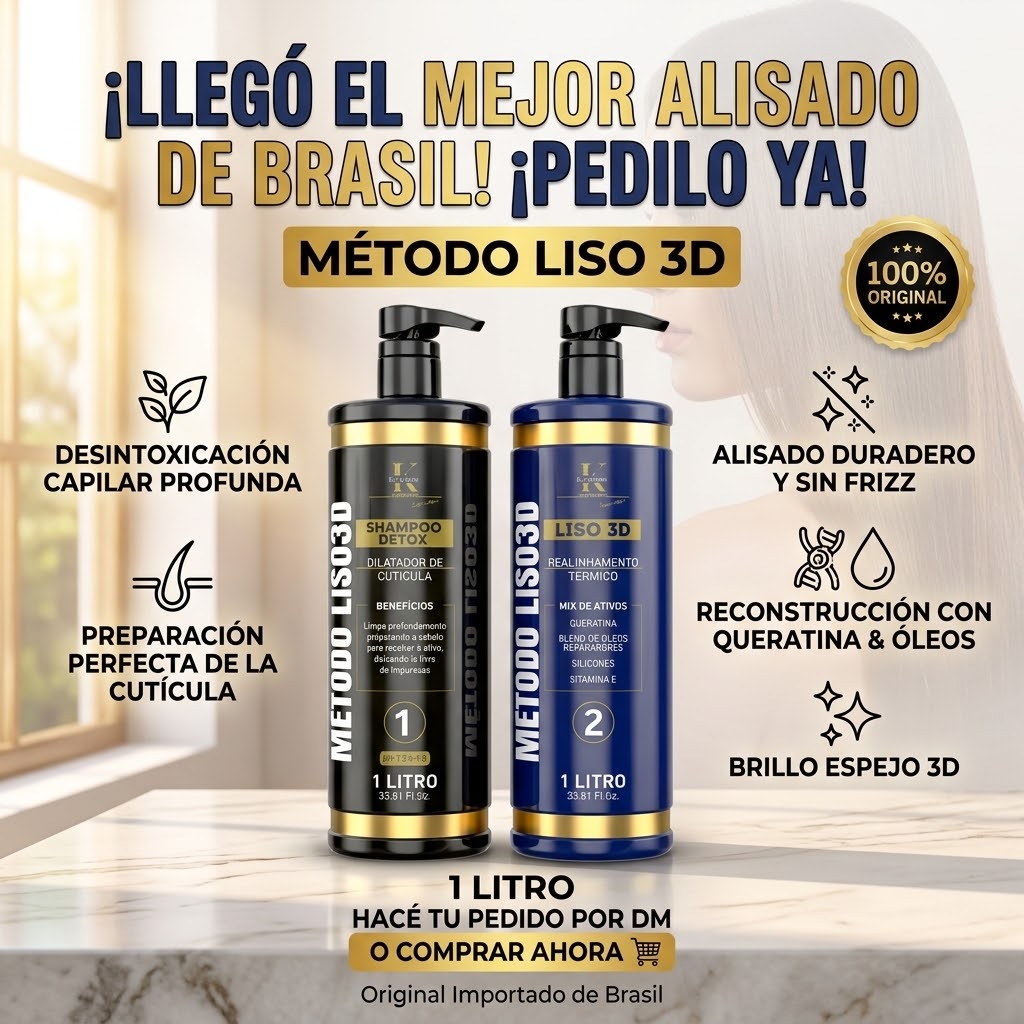 💜 Kit Método Liso 3D Kerastinni + Shampoo Detox Preparador – 1 + 1 ALISADO