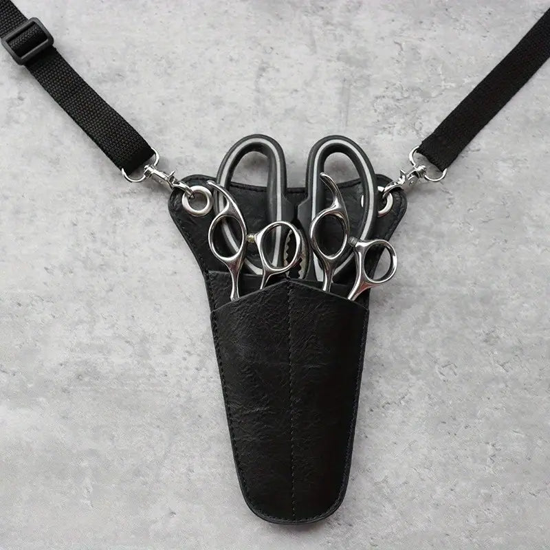 ✂️ Bolsa de Cintura para Tijeras – Piel Sintética Profesional ✂️