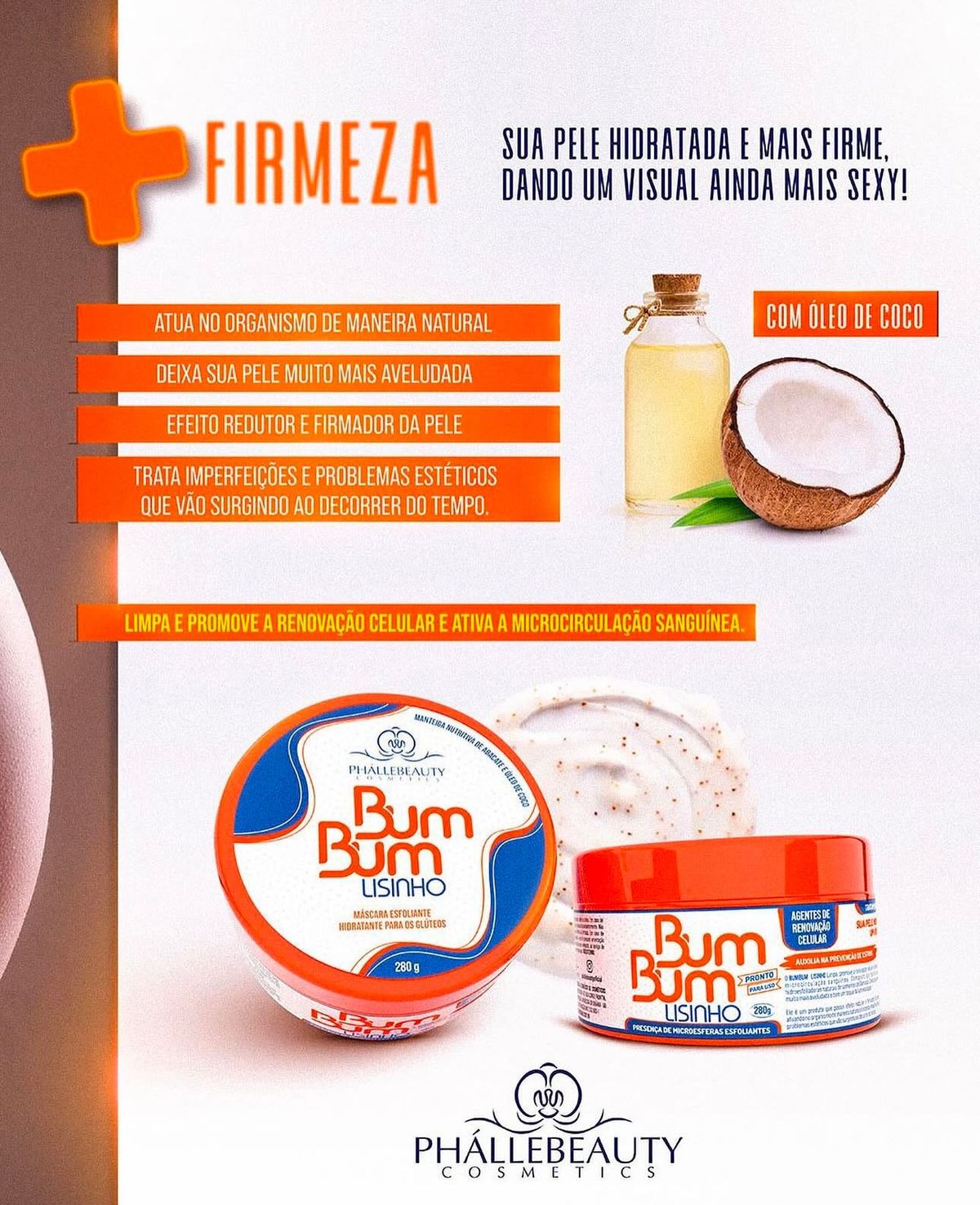 Bum Bum Lisinho Exfoliante Reafirmante Gluteos y Piernas