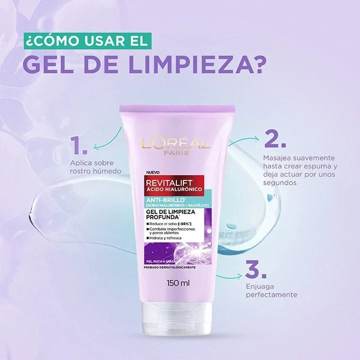 🌿 Gel de Limpieza Facial - Anti-Brillo y Anti-Imperfecciones