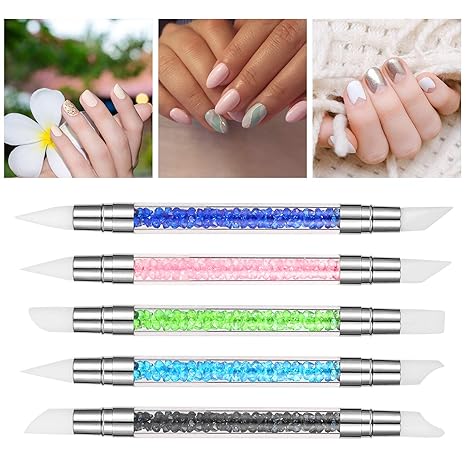 💖 Set Kit de Pinceles de Silicona – Decoración de Uñas Nivel Pro Manicura y Pedicura