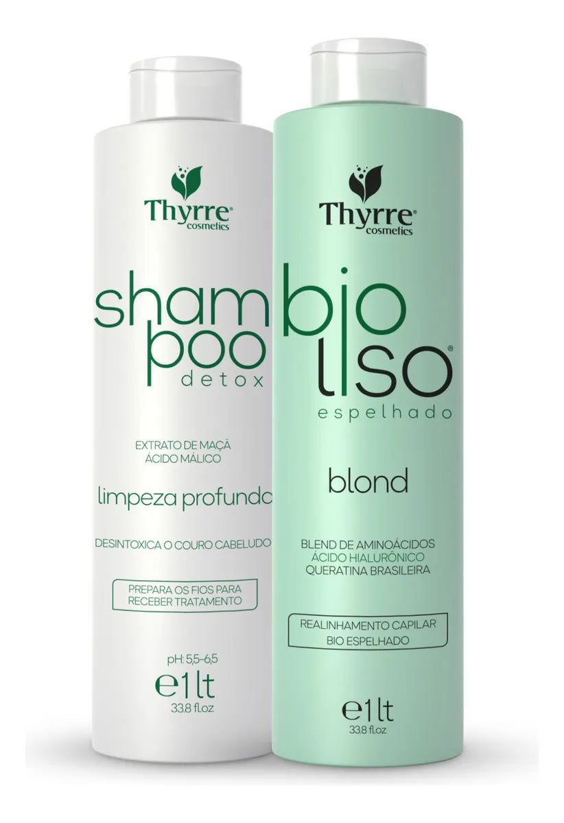 ✨ Kit Bioliso Blond 1L + Shampoo Detox – Alisado Orgánico Progresivo con Brillo Espejo ✨