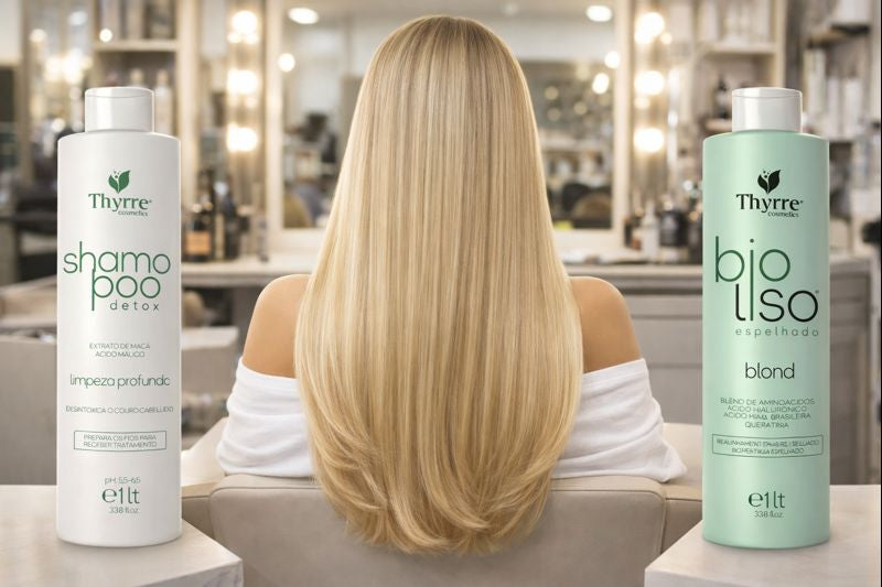 ✨ Kit Bioliso Blond 1L + Shampoo Detox – Alisado Orgánico Progresivo con Brillo Espejo ✨