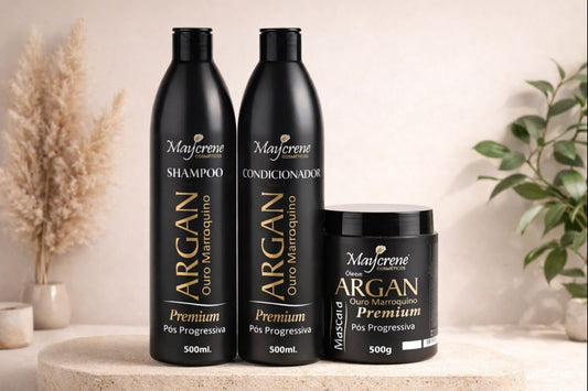 ✨ Kit Maycrene Óleo de Argan Ouro Marroquino Premium – Nutrición, Brillo y Control del Frizz ✨