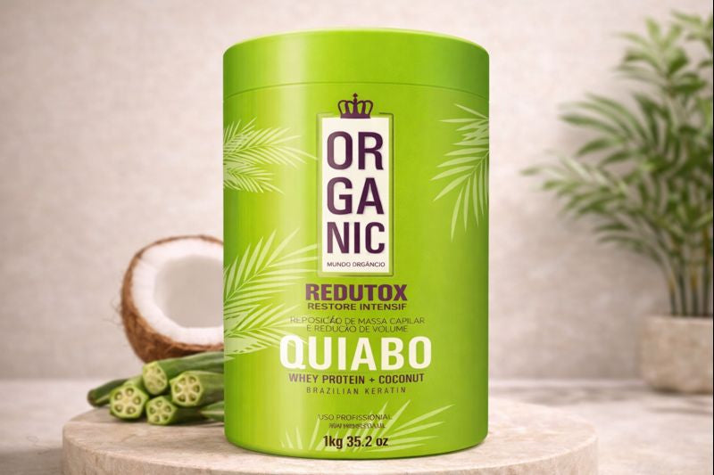 💆‍♀️ Botox Capilar Organic Quiabo 1kg – Nutrición 🌿 y Brillo Extremo ✨ Sin Frizz