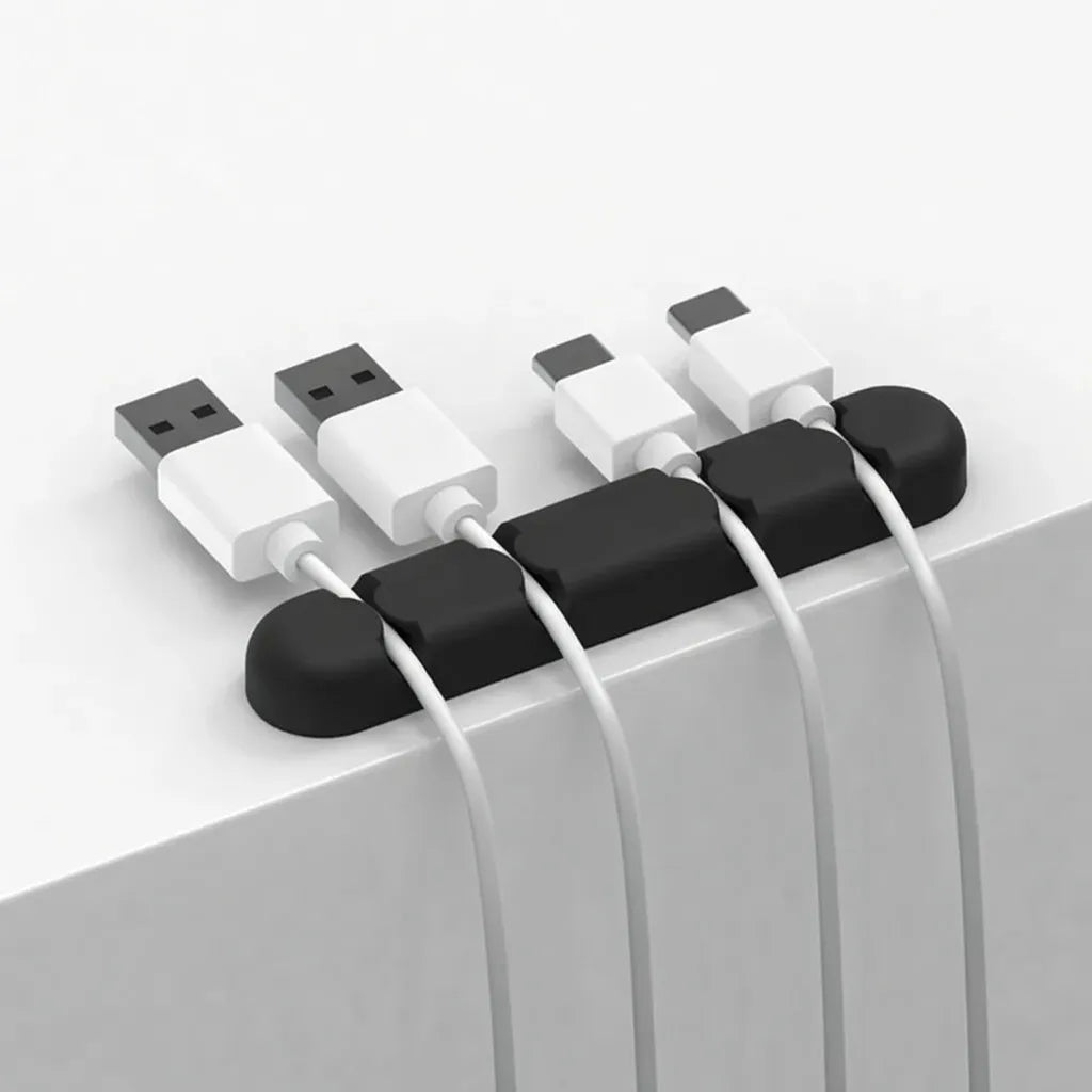 🔌✨ Organizador de Cables de Silicona con Adhesivo ✨🔌