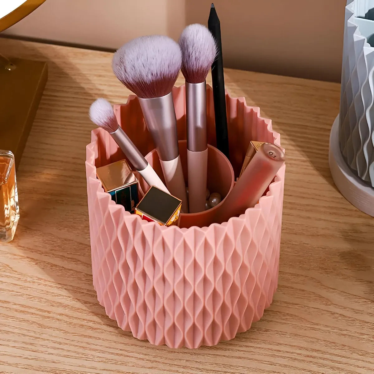 💄✨ Organizador de Maquillaje, Pinceles y Lápices Giratorio 360° ✨💄