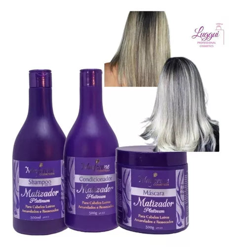 ✨ Maycrene Platinum – Shampoo + Acondicionador + Mascarilla Matizadora