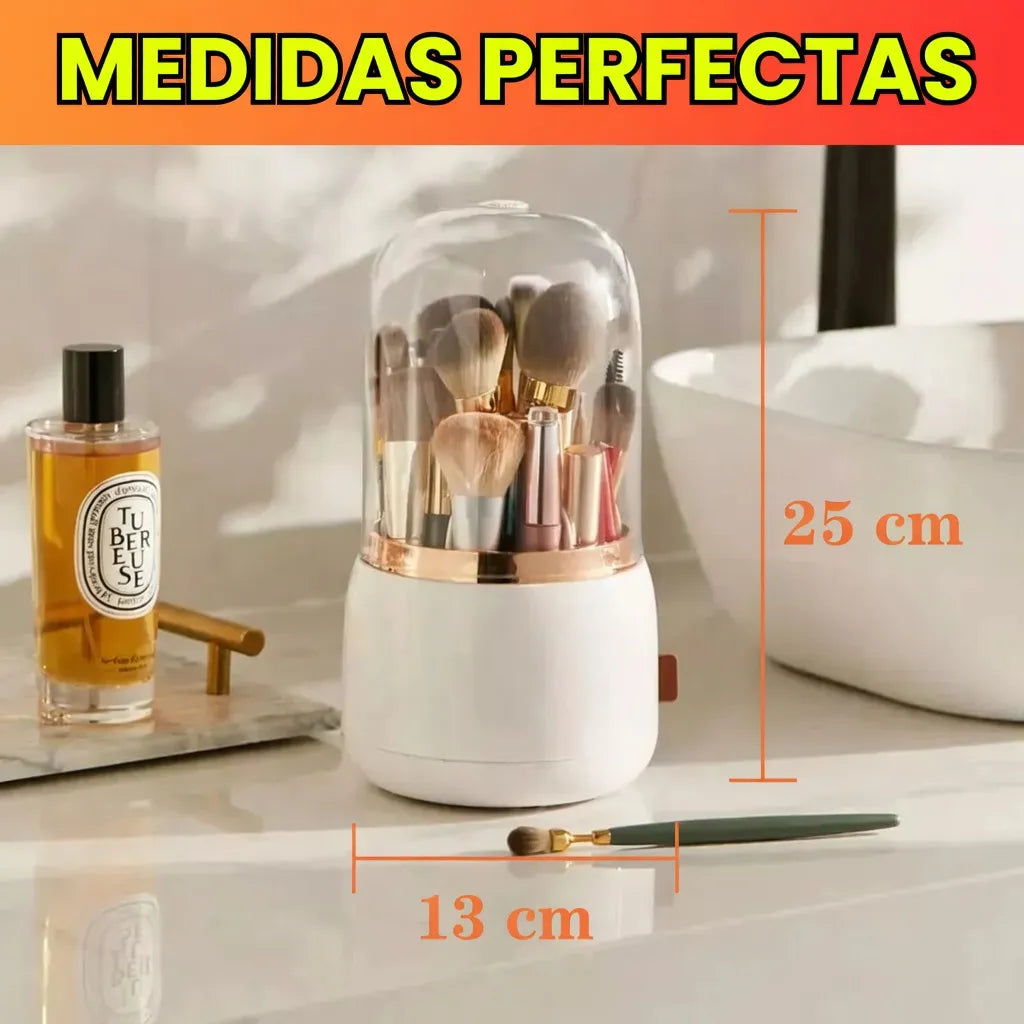 💄✨ Organizador de Maquillaje Giratorio 360° con Tapa ✨💄