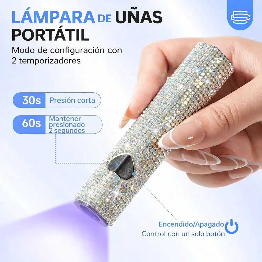 💅✨ Lámpara UV Portátil para Uñas Gel – Secado Rápido Recargable ✨💅