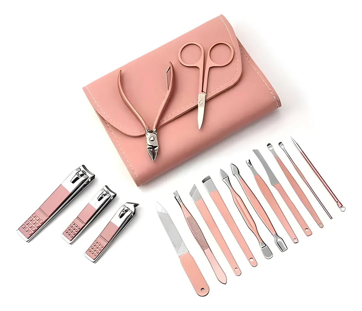 💅✨ Set Kit Profesional de Manicura y Pedicura – 16 Piezas en Acero Inoxidable ✨💅