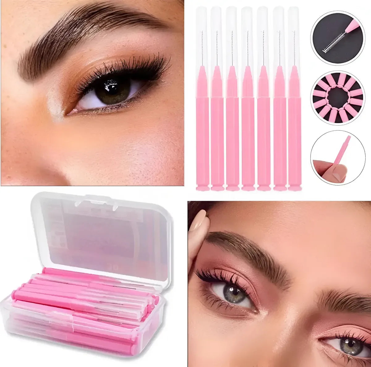 ✨👁️ Cepillos para Laminado de Cejas / Lifting – Pack 30 Unidades 👁️✨