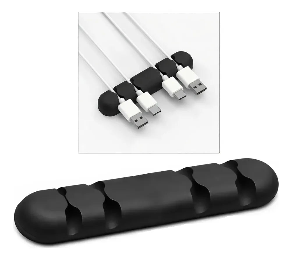 🔌✨ Organizador de Cables de Silicona con Adhesivo ✨🔌