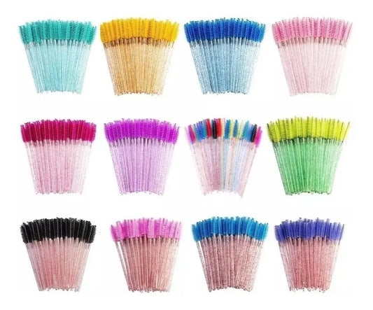 ✨ Cepillos X50 – Peine Rimmel para Cejas y Pestañas Extensión Cristal