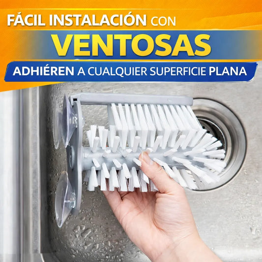 🧼✨ Cepillo Limpia Vasos y Botellas con Ventosas ✨🧼