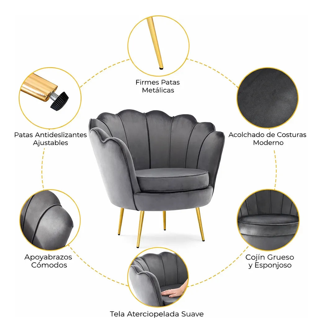 ✨ Sillón Moderno para Comedor, Living o Escritorio + Almohadón ✨🪑