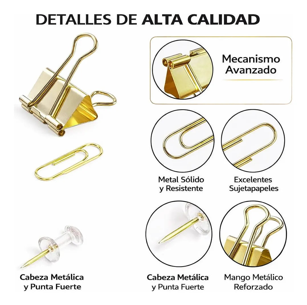 📎✨ Juego de Clips para Carpetas y Papelería – Colores Modernos ✨📎