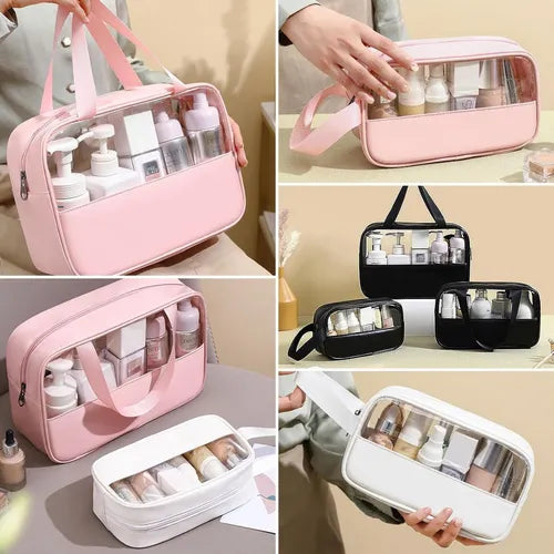 👜 Neceser de Viaje 3 en 1 – Portacosméticos Transparente e Impermeable