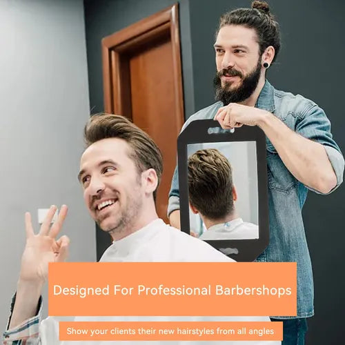 💈 Espejo Rectangular con Manijas – Resistente y Ligero para Barbería y Peluquería