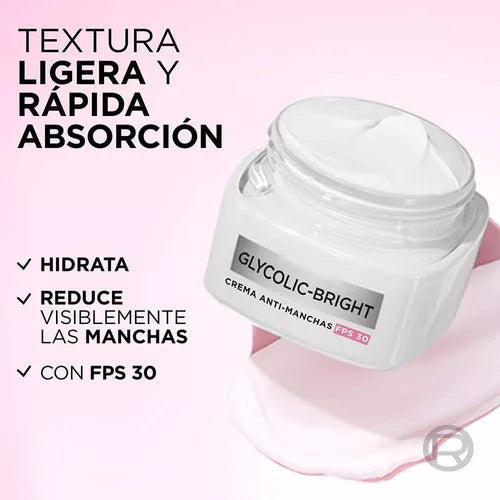 ☀️ Protección + Hidratación - Crema L’Oréal Anti-Manchas Glycolic Bright