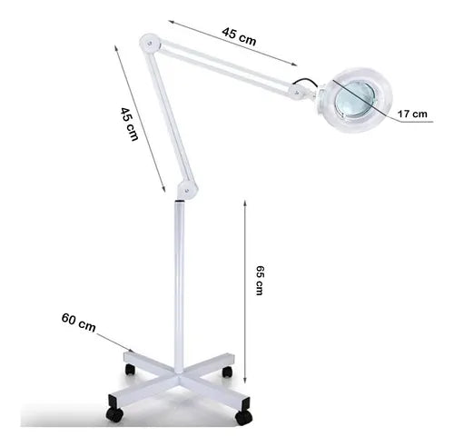 🔍 Lupa Lámpara LED Multifocal con Pie – Cosmetología y Uso Profesional