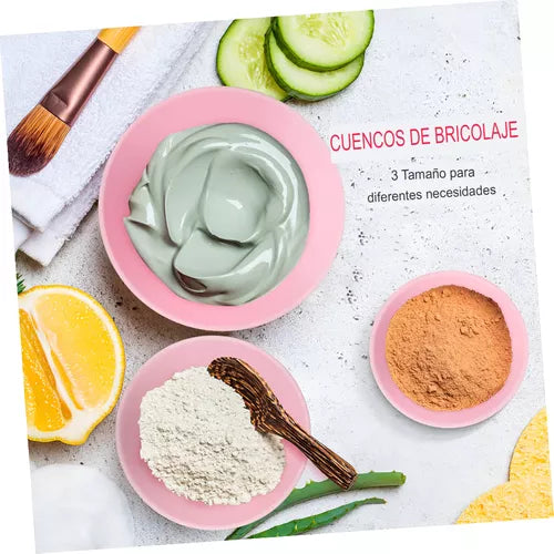 🥣 Set de 3 Bowls de Silicona – Mezcla mascarillas y cremas fácilmente