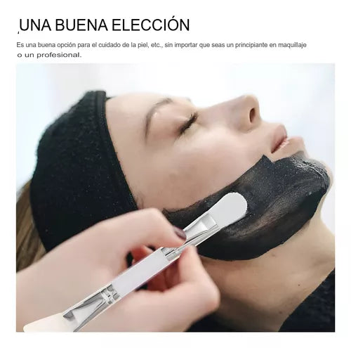 ✨ Pincel Espatula Doble Punta de Silicona para Mascarillas Faciales ✨