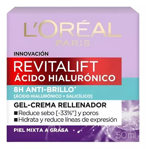 🌊 L'Oréal Revitalift - Efecto Rellenador + Control de Sebo