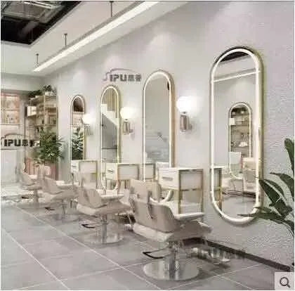 ✨ Espejo de Barbería Moderno – Estilo Europeo con Luz