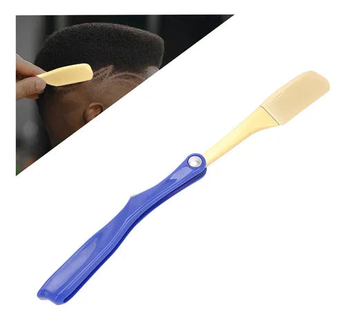 🪒 Navaja Plegable Profesional – Soporte para Cuchilla de Afeitar Facial