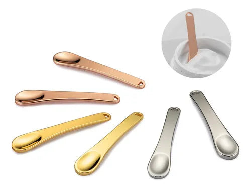 ✨ Espátula Pequeña de Metal Reutilizable – Maquillaje y Cosmetología ✨