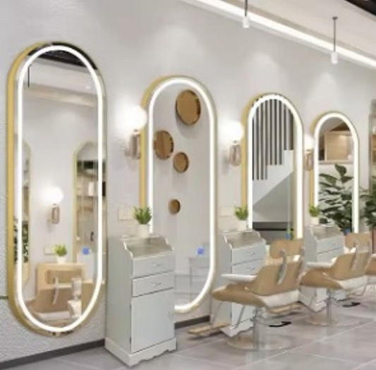 ✨ Espejo de Barbería Moderno – Estilo Europeo con Luz