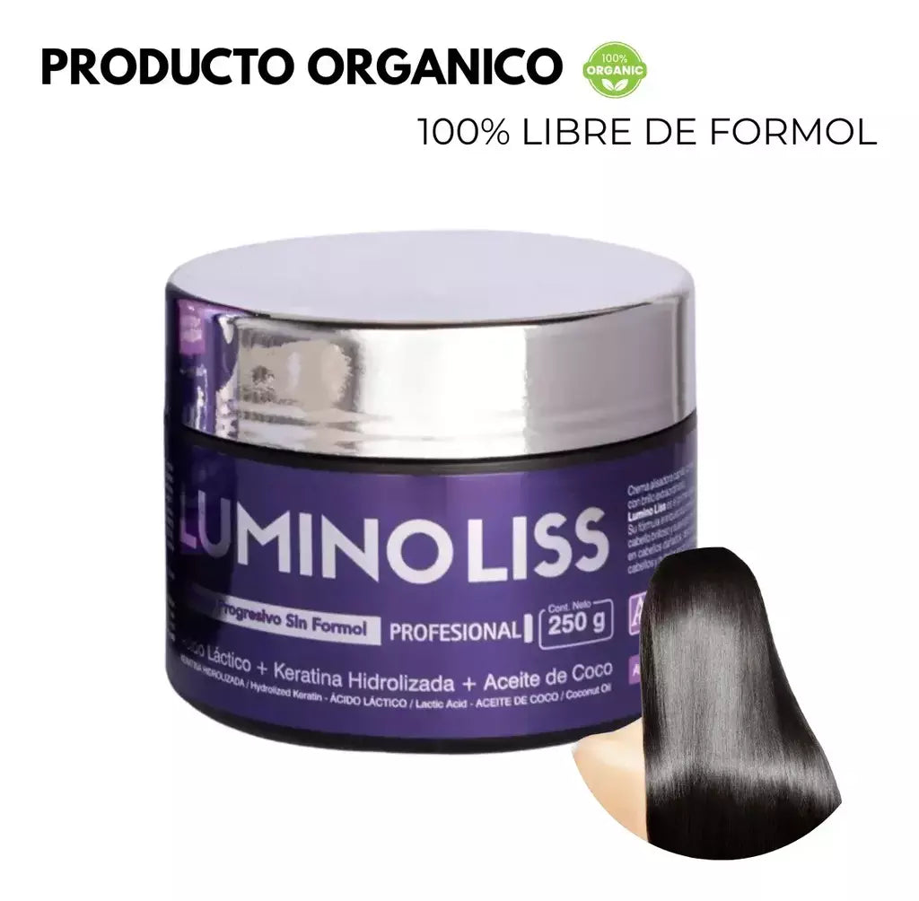 ✨ Lumino Liss 250 gr – Alisado Libre de Formol, DEFINITIVO PROFESIONAL LIBRE DE PLANCHITA Y SECADOR