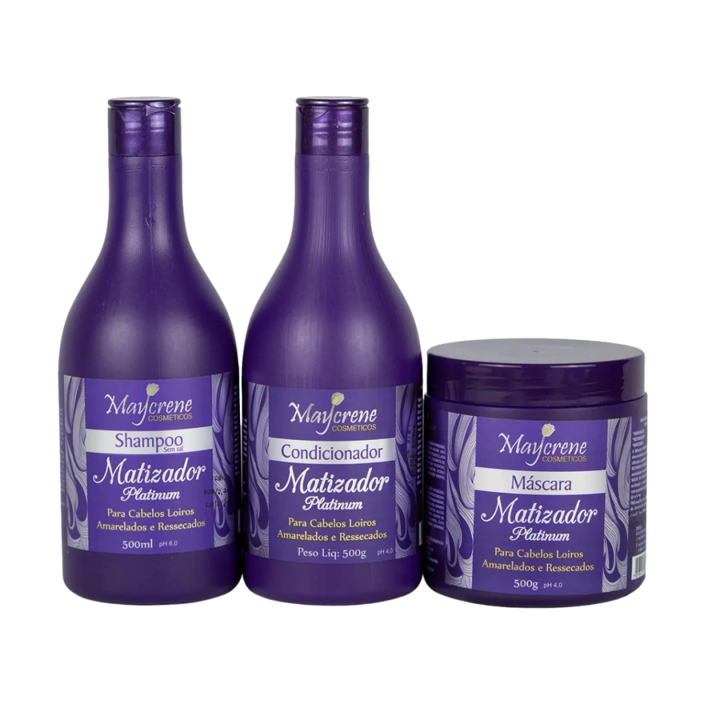 ✨ Maycrene Platinum – Shampoo + Acondicionador + Mascarilla Matizadora