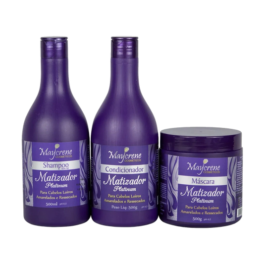 ✨ Maycrene Platinum – Shampoo + Acondicionador + Mascarilla Matizadora