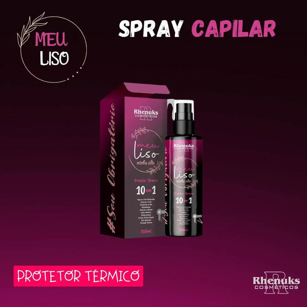 ✨ Spray Protector Térmico 10 en 1 - Rhenuks Meu Liso Minha Vida (200ml) ✨