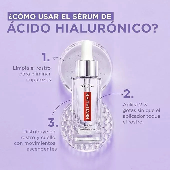 💧 Sérum Rellenador Revitalift - Ácido Hialurónico 1.5% Puro 30ml